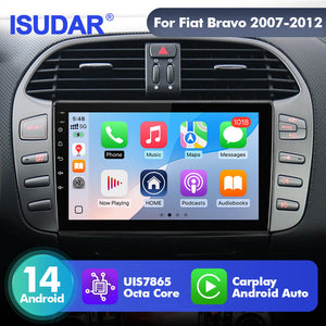 Upgrade from T72 - T75 series Android 14 UIS7865 Car Radio For Fiat Bravo 2007-2012 with 9" Screen