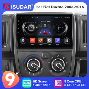Isudar Car Radio Android 12 For Fiat Ducato 2006 - 2016 Multimedia Player Stereo GPS Navigation Head Unit