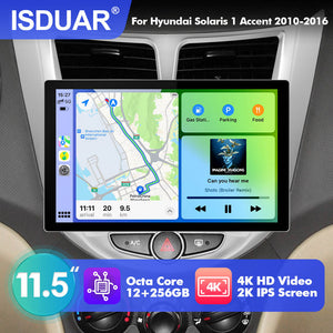 NEW! 11.5” Android 13 For Hyundai Solaris 1 Accent 2010-2016 Car Radio 2K HD Screen