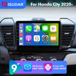 NEW! Android 10-Android 13 QLED Android Auto 9” Car Radio For Honda City 2020-