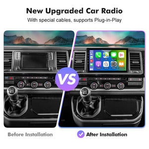 NEW! Android 10-Android 13 QLED Android Auto 9” Car Radio For Volkswagen VW Transporter Multivan T5 Caravel