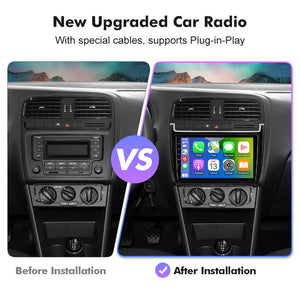 NEW! Android 10-Android 13 QLED Android Auto 9” Car Radio For VW/Volkswagen/POLO Sedan 2009-2017