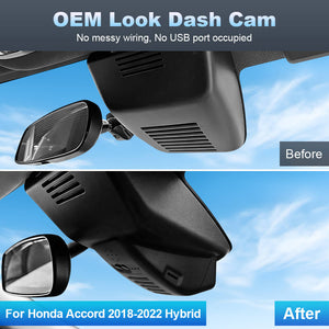 ISUDAR 2026 OEM Dash Cam 4K UHD Sony Sensor WiFi App For Honda Accord 2018-2022 Hybrid - ISUDAR Official Shop