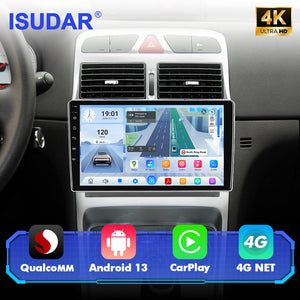 Q74 Qualcomm Android 13 9" Car Radio For Peugeot 307 2002-2013