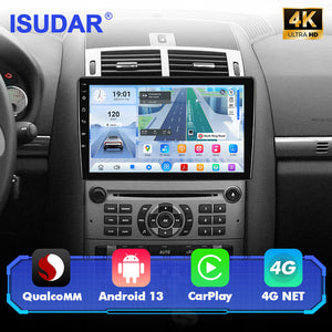 Q74 Qualcomm Android 13 9" Car Radio For Peugeot 407 1 2004 - 2011