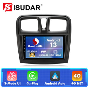 Q74 Qualcomm Android 13 9" Car Radio For Renault Logan 2 2012-2019