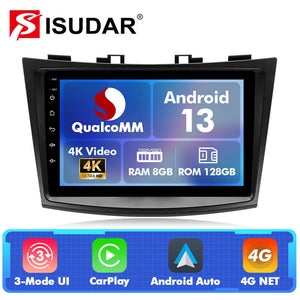 Q74 Qualcomm Android 13 9" Car Radio For Suzuki Swift 2010-2017