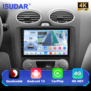 Q74 Qualcomm Android 13 For Ford Focus 2 Mk 2 2004-2011 9" Car Radio - Auto AC