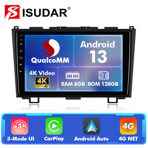 Q74 Qualcomm Android 13 For Honda CRV/CR-V 2006-2011 9" Car Radio