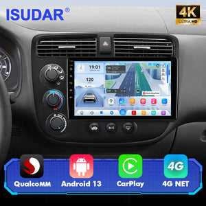 Q74 Qualcomm Android 13 For Honda Civic 2001-2005 9" Car Radio