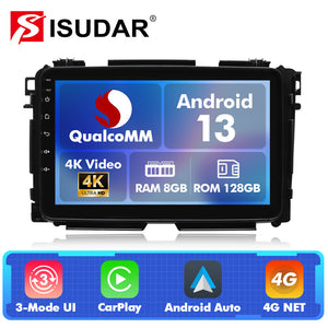 Q74 Qualcomm Android 13 For Honda Vezel HR-V HRV 2013-2022 9" Car Radio