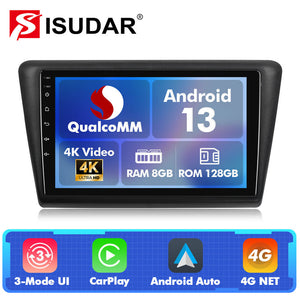 Q74 Qualcomm Android 13 For Skoda Rapid 2013-2019 9" Car Radio - ISUDAR Official Shop