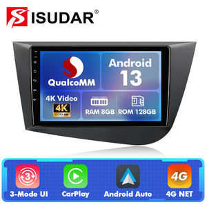 Q74 Qualcomm Android 13 For Volkswagen Seat LEON 2005-2012 9" Car Radio