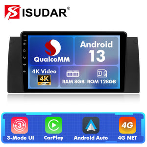 Q74X Qualcomm Android 13 Cat Stereo 9" For BMW X5 E53 E39 1995-2006 - ISUDAR Official Shop