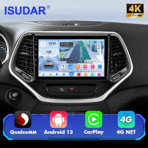 Q74X Qualcomm Android 13 Cat Stereo 10" For Jeep Cherokee 5 KL 2014-2018 - ISUDAR Official Shop