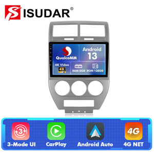 Q74X Qualcomm Android 13 Cat Stereo 10" For Jeep Compass Patriot 2007-2009 - ISUDAR Official Shop