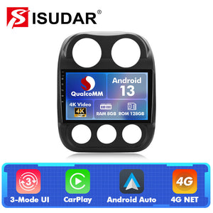 Q74X Qualcomm Android 13 Cat Stereo 10" For Jeep Compass 1 MK 2009-2015 - ISUDAR Official Shop
