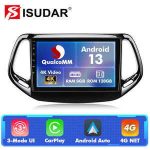 Q74X Qualcomm Android 13 Cat Stereo 10" For Jeep Compass 2 MP 2016-2019 - ISUDAR Official Shop