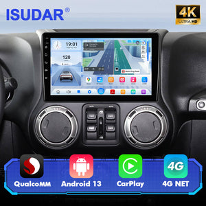 Q74X Qualcomm Android 13 Cat Stereo 10" For Jeep Wrangler 2007-2018 - ISUDAR Official Shop