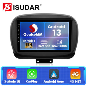 Q74X Qualcomm Android 13 Cat Stereo 9" For Fiat 500X 2014-2019 - ISUDAR Official Shop