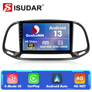 Q74X Qualcomm Android 13 Cat Stereo 9" For Fiat Doblo 2015- - ISUDAR Official Shop