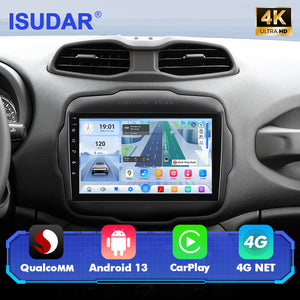 Q6/Q74 Qualcomm Android 13 For Jeep Renegade 2014-2022 9" screen multimedia car radio ADI DSP - ISUDAR Official Shop