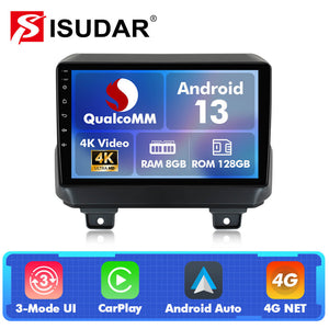 Q74X Qualcomm Android 13 Cat Stereo 9" For Jeep Wrangler JL Gladiator 2018-2021 - ISUDAR Official Shop