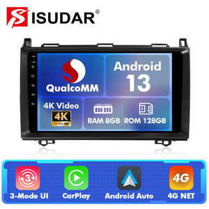 Q74X Qualcomm Android 13 Cat Stereo 9" For Mercedes-Benz Sprinter/B200/Viano/A-Class/B-Class
