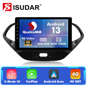 Q74 Qualcomm Android 13 For Ford Figo 2015-2018 With Small Emergency Lights 9" Car Radio - ISUDAR Official Shop