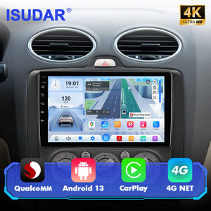 Q74 Qualcomm Android 13 For Ford Focus 2 Mk 2 2004-2011 9" Car Radio - Manual AC