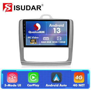 Q74 Qualcomm Android 13 For Ford Focus 2 Mk 2 2004-2011 9" Car Radio
