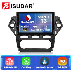 Q74 Qualcomm Android 13 For Ford Mondeo 2010-2014 10" Car Radio