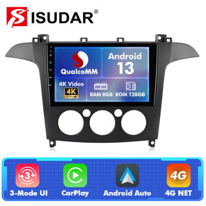 Q74 Qualcomm Android 13 For Ford S-Max S Max 2006-2015 9" Car Radio