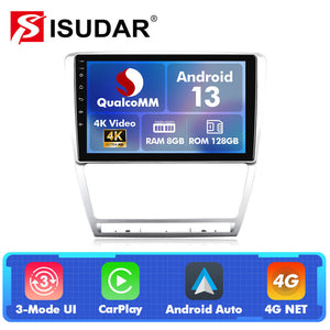 Q6/Q74 Qualcomm Android 13 For Skoda Octavia A5 2007-2014 10" screen multimedia car radio DSP ADAU