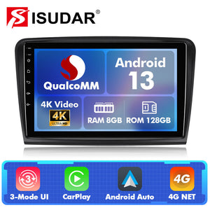 Q6/Q74 Qualcomm Android 13 For Volkswagen Skoda Superb 2008-201410" screen multimedia car radio DSP ADAU