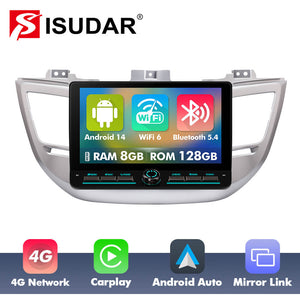 10 inch Android 14 New Design Angle Key 2.0 Touch Screen Car Radio Button Car Stereo For Hyundai/Tucson 3 2015-2018
