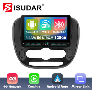 10 inch Android 14 New Design Angle Key 2.0 Touch Screen Car Radio Button Car Stereo For Kia Soul 2014-2019