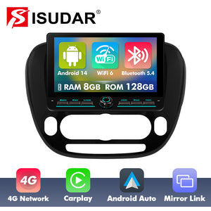 10 inch Android 14 New Design Angle Key 2.0 Touch Screen Car Radio Button Car Stereo For Kia Soul 2014-2019