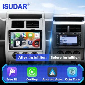 T57 Android 15 2 Din Car Stereo 10" Car Multimedia Player GPS Navigation Wireless CarPlay & Android Auto For Jeep Liberty 2008-2012 - ISUDAR Official Shop