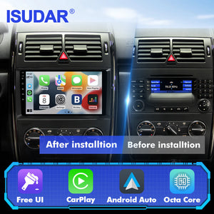 T57 Android 15 2 Din Car Stereo 9" Car Multimedia Player GPS Navigation Wireless CarPlay & Android Auto For Mercedes-Benz Sprinter/B200/Viano/A-Class/B-Class 2006-2012