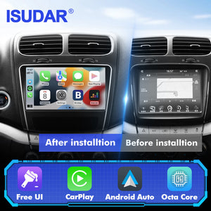T57 Android 15 2 Din Car Stereo 9" Car Multimedia Player GPS Navigation Wireless CarPlay & Android Auto For Dodge Journey/ Fiat Freemont 2012-2014