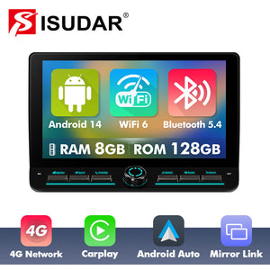 10 inch Android 14 New Design Angle Key 2.0 Touch Screen Car Radio Button Car Stereo For Peugeot 407 1 2004 - 2011