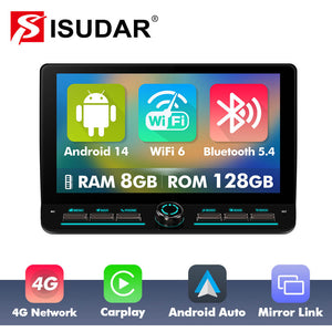10 inch Android 14 New Design Angle Key 2.0 Touch Screen Car Radio Button Car Stereo For Toyota Avensis 2002-2008