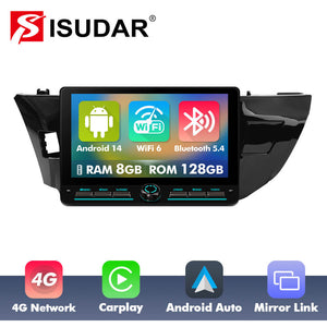 10 inch Android 14 New Design Angle Key 2.0 Touch Screen Car Radio Button Car Stereo For Toyota Corolla 2014-2016