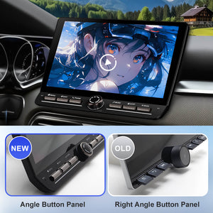 10 inch Android 14 New Design Angle Key 2.0 Touch Screen Car Radio Button Car Stereo For Toyota Corolla E140 150 2006-2012