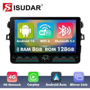 10 inch Android 14 New Design Angle Key 2.0 Touch Screen Car Radio Button Car Stereo For Toyota Corolla E140 150 2006-2012