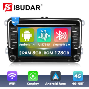 T75/T10C/T10M Android 14 For VW/Volkswagen/POLO/Golf/Skoda/Seat/Leon/PASSAT B6 - 7 inch 1024*600P Car Radio -VW0702 - ISUDAR Official Shop