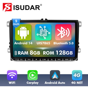 T75/T10C/T10M Android 14 For VW/Volkswagen/POLO/Golf/Skoda/Seat/Leon/PASSAT B6 - 9 inch 1280*720P Car Radio -VW0907 - ISUDAR Official Shop