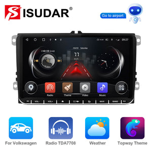 T75/T10C/T10M Android 14 For VW/Volkswagen/POLO/Golf/Skoda/Seat/Leon/PASSAT B6 - 9 inch 1280*720P Car Radio -VW0907 - ISUDAR Official Shop
