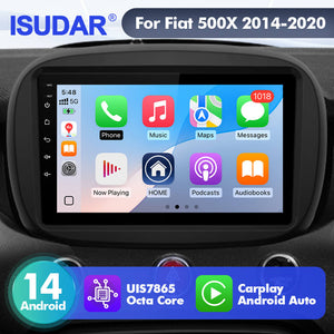 Upgrade from T72 - T75 series Android 14 UIS7865 Car Radio For Fiat 500X 2014-2019